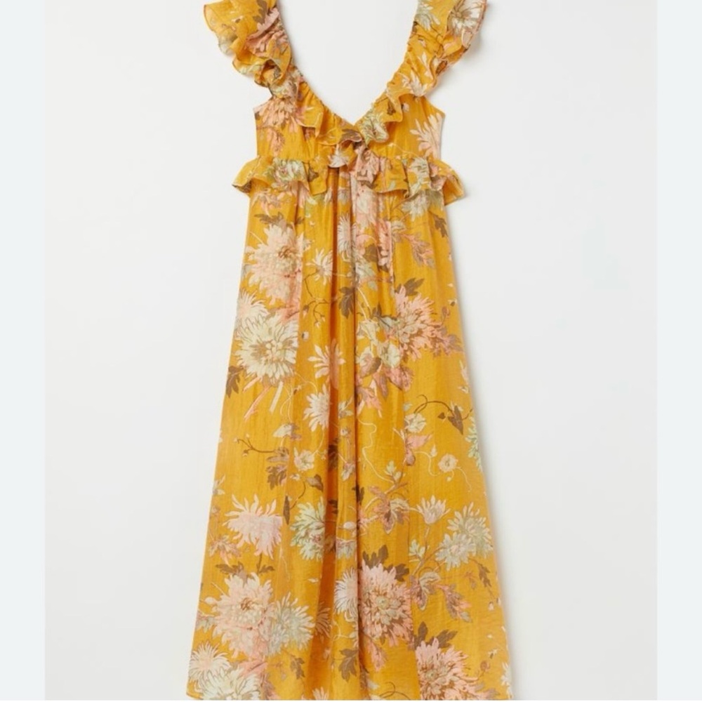 H&M Lyocell-blend Ruffled Dress. Size XL NWT